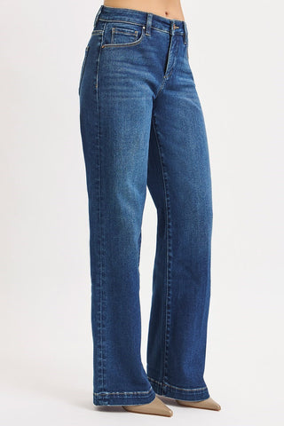 Mid-Rise Wide Leg Jeans
