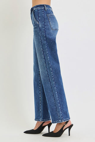Tummy Control High Rise Wide Jeans