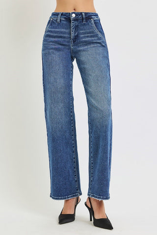 Tummy Control High Rise Wide Jeans