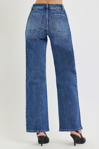 Tummy Control High Rise Wide Jeans