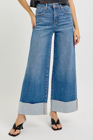 High Rise Cuffed Jeans