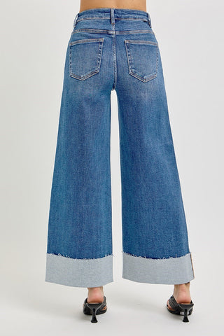 High Rise Cuffed Jeans