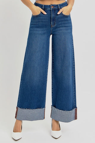 High Rise Cuffed Jeans