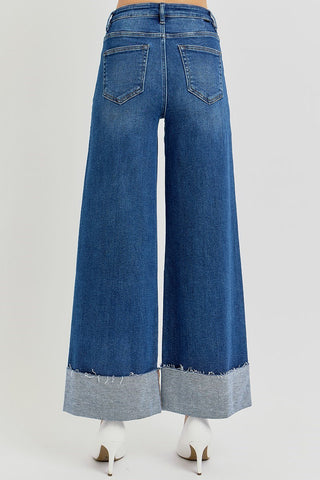 High Rise Cuffed Jeans