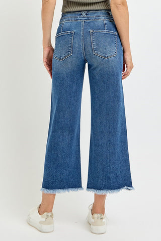 Wide Band Crop Jeans