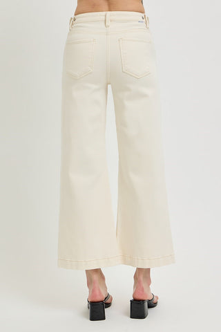 Ivory High Rise Crop Jeans