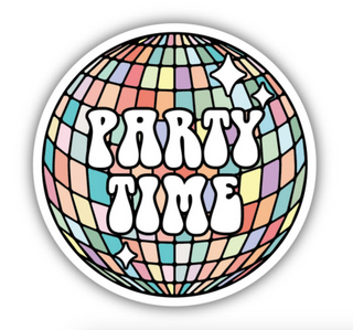 Party Time Disco Ball Sticker