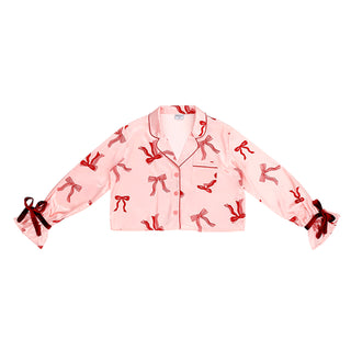 Velvet Ties Ruffled PJ Set