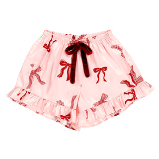 Velvet Ties Ruffled PJ Set