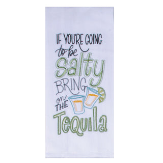 Salty Tequila Embroidered Towel
