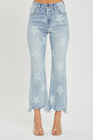 Star Printed Straight Leg