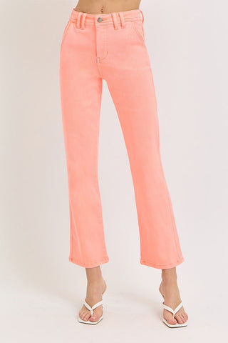 HIGH RISE CROP STRAIGHT PANTS BARBIE