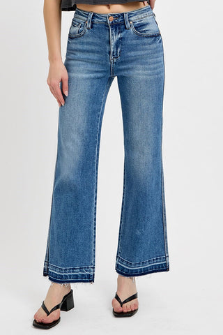 Raw Hem Detailed Ankle Jeans