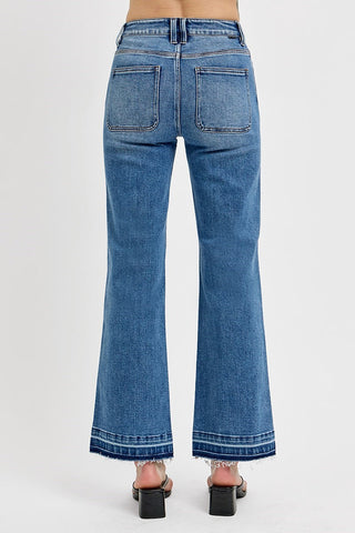 Raw Hem Detailed Ankle Jeans