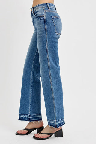 Raw Hem Detailed Ankle Jeans
