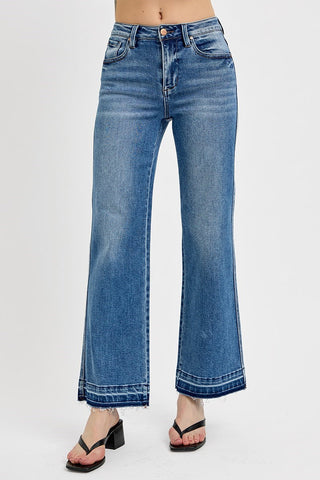 Raw Hem Detailed Ankle Jeans