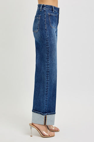 Patch Cuffed Jeans