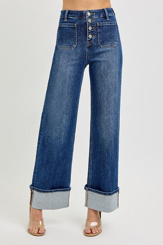 Patch Cuffed Jeans