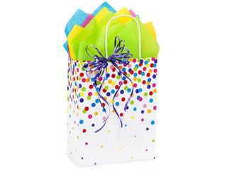 Rainbow Confetti Paper Gift Bags