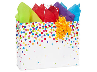 Rainbow Confetti Paper Gift Bags