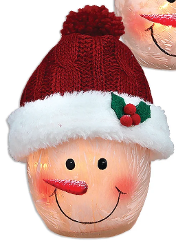 Get Your Merry On Pre-Lit Snowman Jar