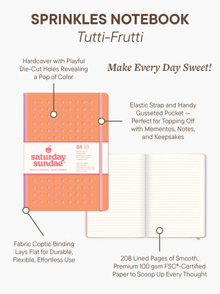 Tutti-Frutti A5 Spumoni Swirls Scalloped Journal