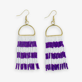 Allison Game Day Beaded Fringe Earrings