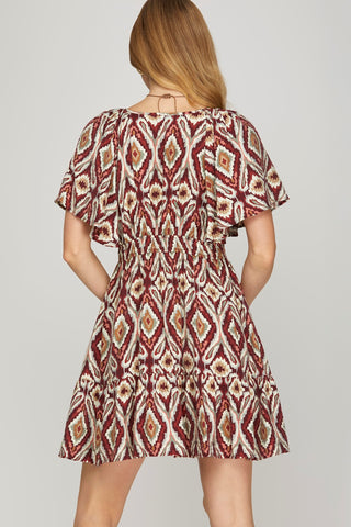 Flutter Sleeve Mini Dress