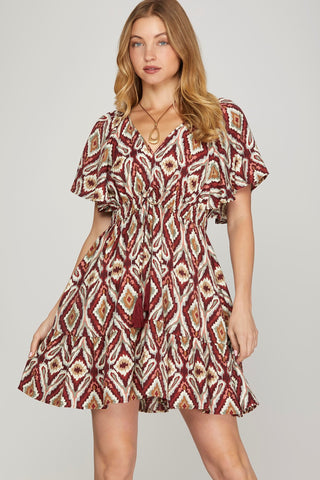 Flutter Sleeve Mini Dress