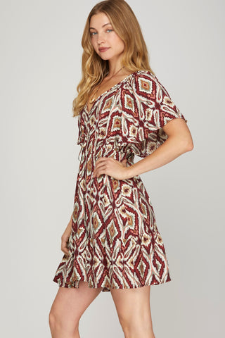 Flutter Sleeve Mini Dress