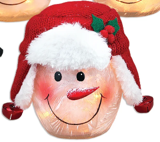 Get Your Merry On Pre-Lit Snowman Jar