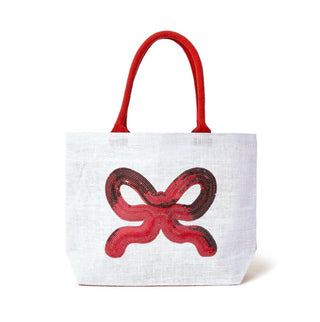 Sequin Bow Tote Bag