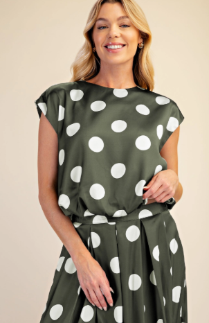 Polka Dot Bubble Top