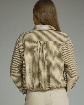 Gingham Long Sleeve Top