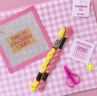 Packing Light Luggage Tag Needlepoint Kit