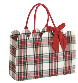 Tartan Scallop Tote
