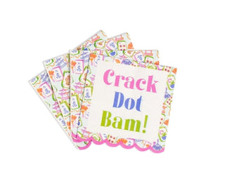 Crack Dot Bam Scallop Cocktail Napkins