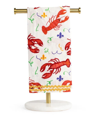 Mardi Gras Crawfish Hand Towel
