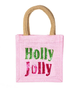 Holly Jolly Sequin Petite Gift Tote