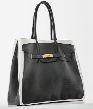 Printed Birkin Tote Bag
