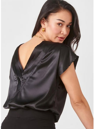 Satin Cap Sleeve Top