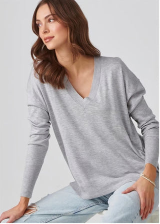 Cashmere Blend Relaxed V-Neck Sweater