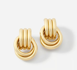 Double Knot Gold Earrings