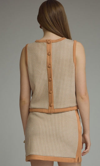 Gingham Sleeveless Top