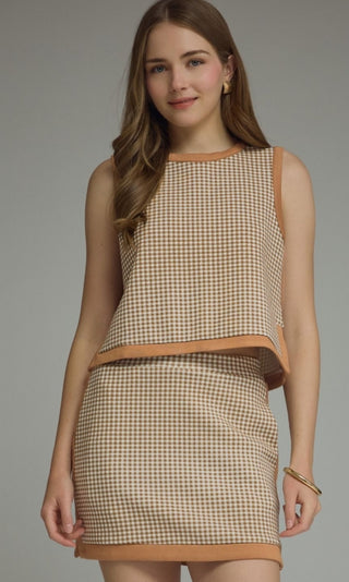 Gingham Mini Skirt
