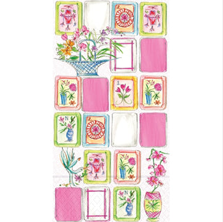 Mahjong Pink Guest Towel