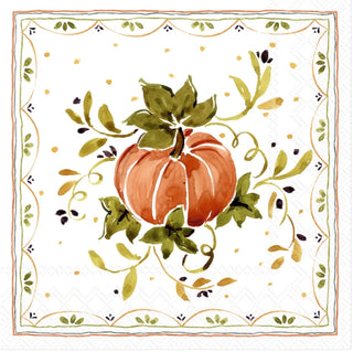 Pumpkin with Ornaments Cocktail Napkin