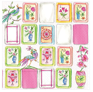 Mahjong Pink Cocktail Napkin