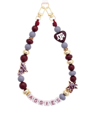 Texas A&M Aggies Beaded Phone Wristlet