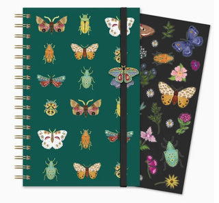 Midnight Garden Medium Spiral Notebook with Enamel
